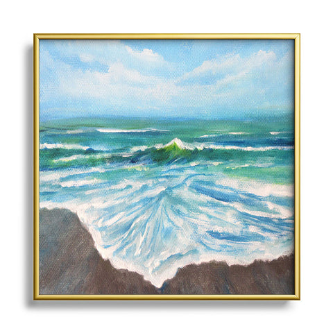 Rosie Brown Seashore Foam Metal Square Framed Art Print
