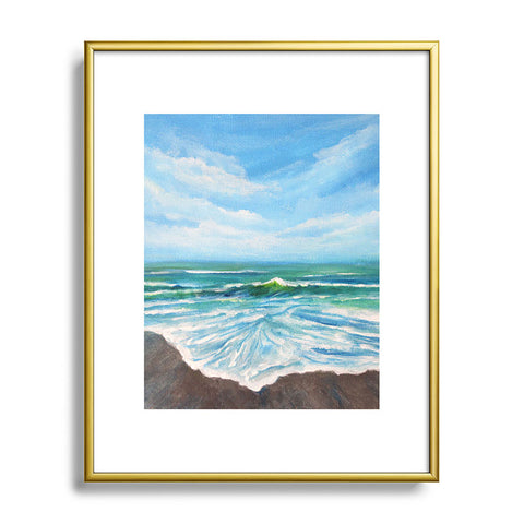 Rosie Brown Seashore Foam Metal Framed Art Print