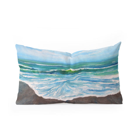 Rosie Brown Seashore Foam Oblong Throw Pillow