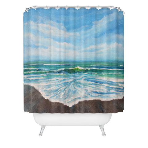 Rosie Brown Seashore Foam Shower Curtain