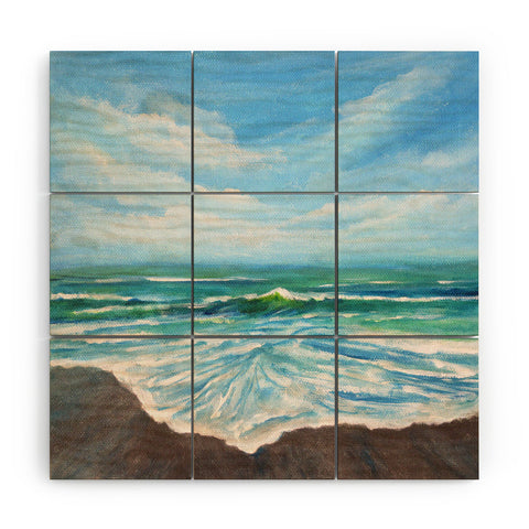 Rosie Brown Seashore Foam Wood Wall Mural