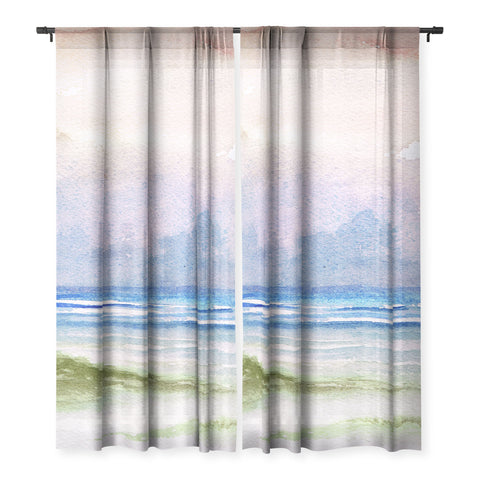 Rosie Brown Seashore Sunset Sheer Non Repeat