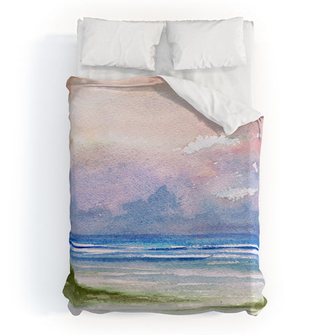 Rosie Brown Seashore Sunset Duvet Cover