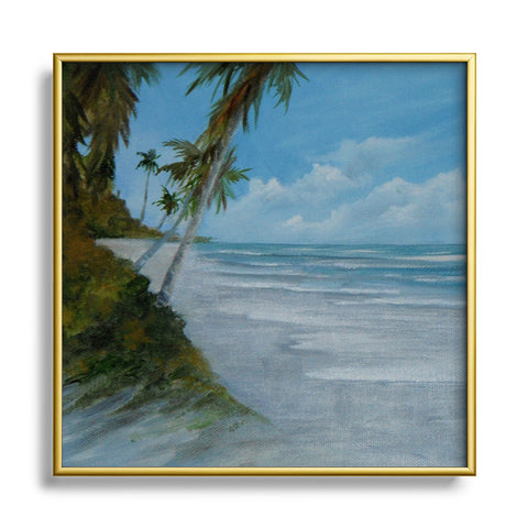 Rosie Brown Shady Spot Square Metal Framed Art Print