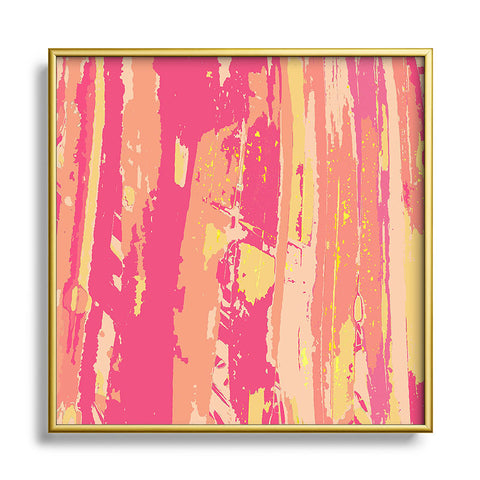 Rosie Brown Sherbet Palms Metal Square Framed Art Print
