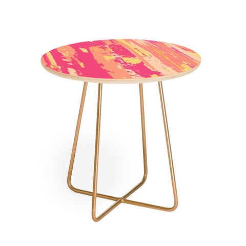Rosie Brown Sherbet Palms Round Side Table