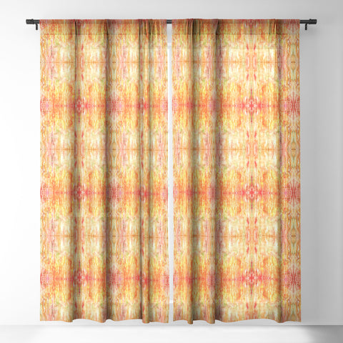 Rosie Brown Shower of Color Sheer Window Curtain