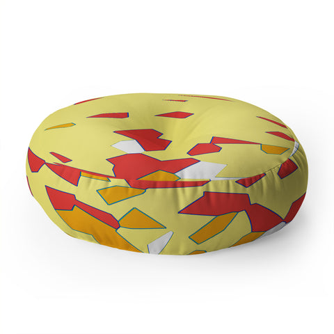 Rosie Brown Shredded Pieces Floor Pillow Round