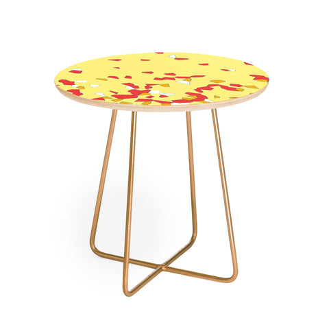 Rosie Brown Shredded Pieces Round Side Table