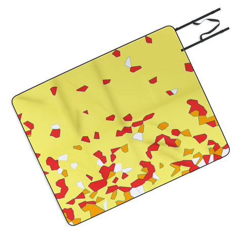 Rosie Brown Shredded Pieces Picnic Blanket