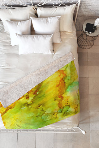 Rosie Brown Sky Peeking Fleece Throw Blanket