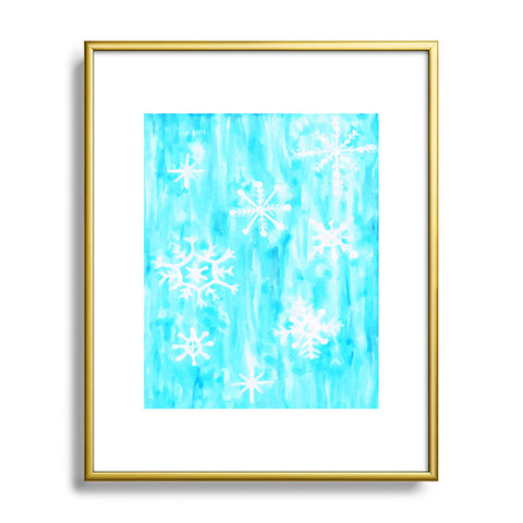Rosie Brown Snowing Metal Framed Art Print