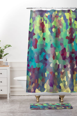 Rosie Brown Splashing Shower Curtain And Mat