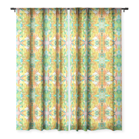 Rosie Brown Splattered Paint Sheer Window Curtain