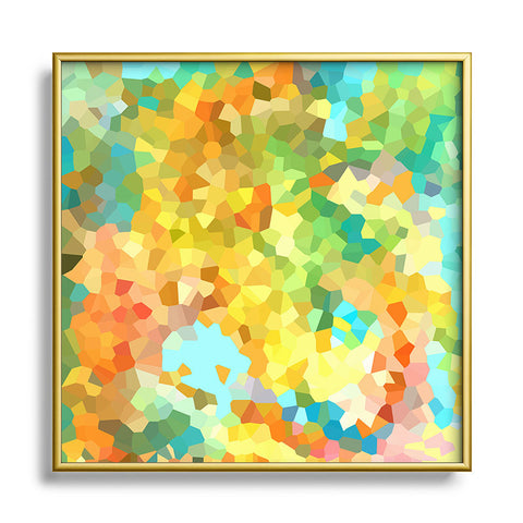 Rosie Brown Splattered Paint Square Metal Framed Art Print