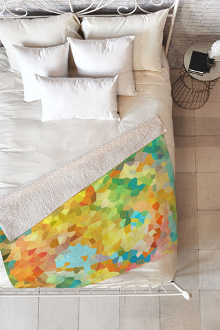 Rosie Brown Splattered Paint Fleece Throw Blanket