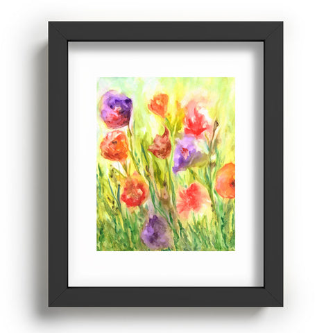 Rosie Brown Summer Flowers Recessed Framing Rectangle