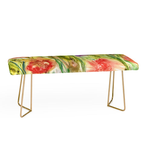 Rosie Brown Summer Flowers Bench