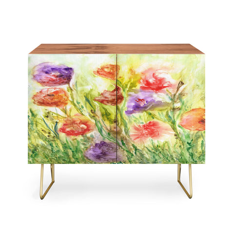 Rosie Brown Summer Flowers Credenza