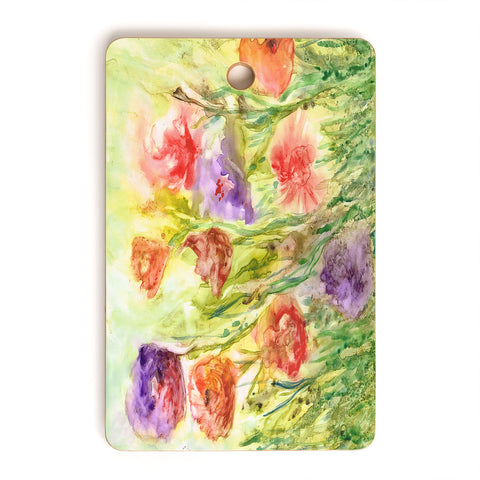 Rosie Brown Summer Flowers Cutting Board Rectangle