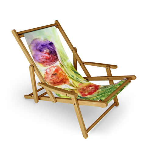 Rosie Brown Summer Flowers Sling Chair