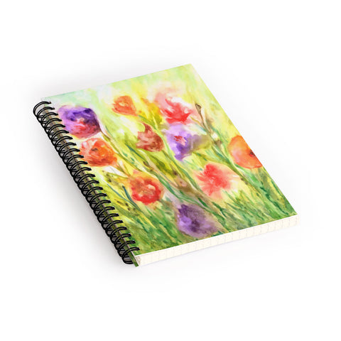 Rosie Brown Summer Flowers Spiral Notebook
