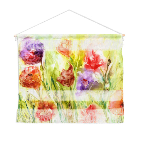 Rosie Brown Summer Flowers Wall Hanging Landscape