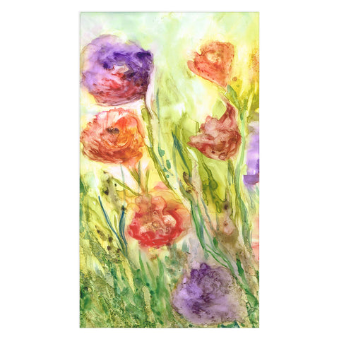 Rosie Brown Summer Flowers Tablecloth