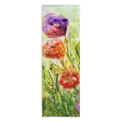 Rosie Brown Summer Flowers Yoga Towel