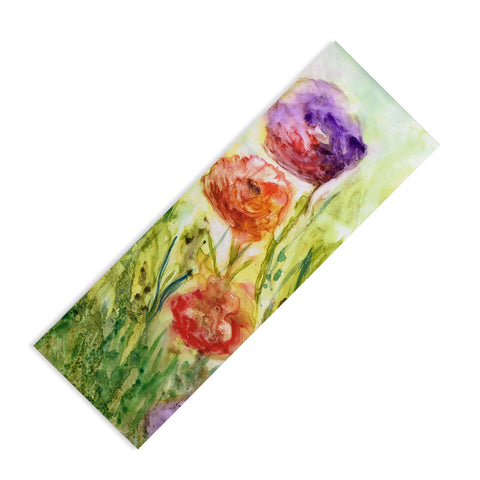 Rosie Brown Summer Flowers Yoga Mat