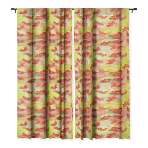 Rosie Brown Summer Fruit Blackout Window Curtain