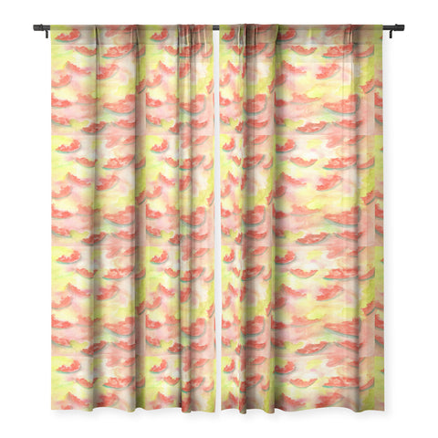 Rosie Brown Summer Fruit Sheer Window Curtain