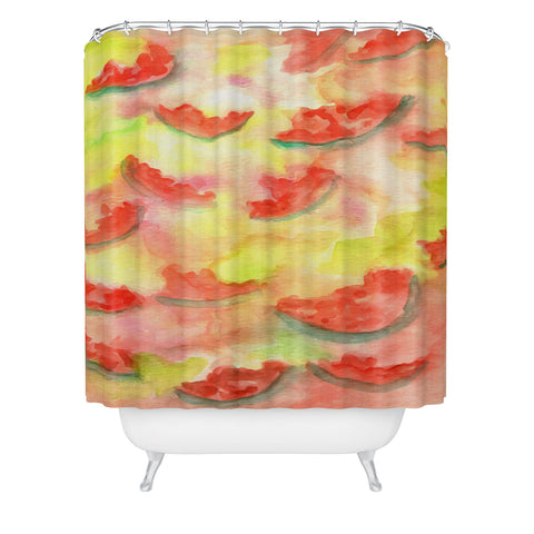 Rosie Brown Summer Fruit Shower Curtain