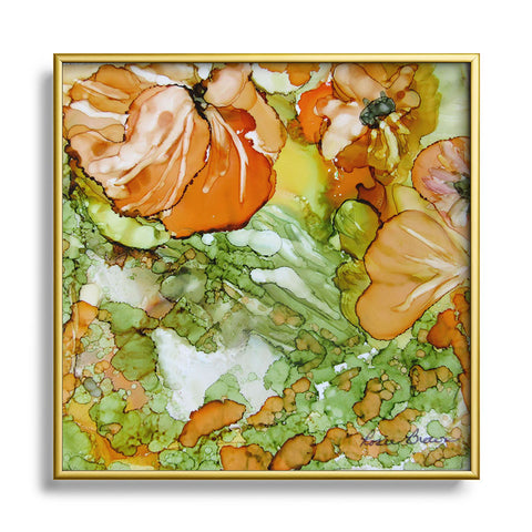 Rosie Brown Summer in Orange Metal Square Framed Art Print