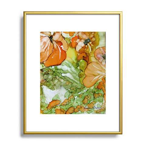 Rosie Brown Summer in Orange Metal Framed Art Print