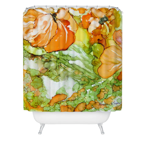Rosie Brown Summer in Orange Shower Curtain