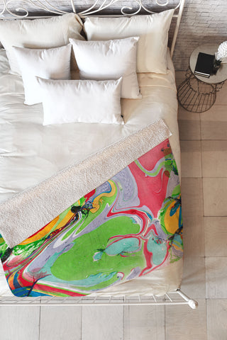 Rosie Brown Summer Palette Fleece Throw Blanket