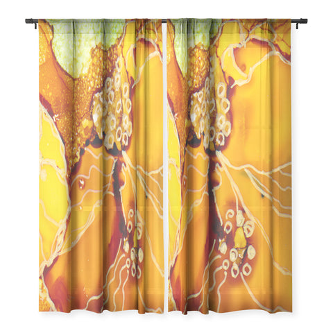 Rosie Brown Summer Sunflowers Sheer Non Repeat