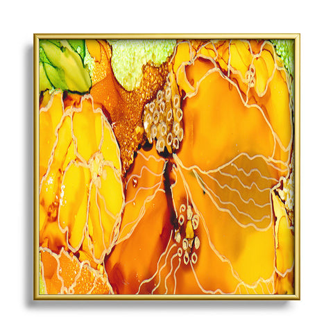 Rosie Brown Summer Sunflowers Metal Square Framed Art Print