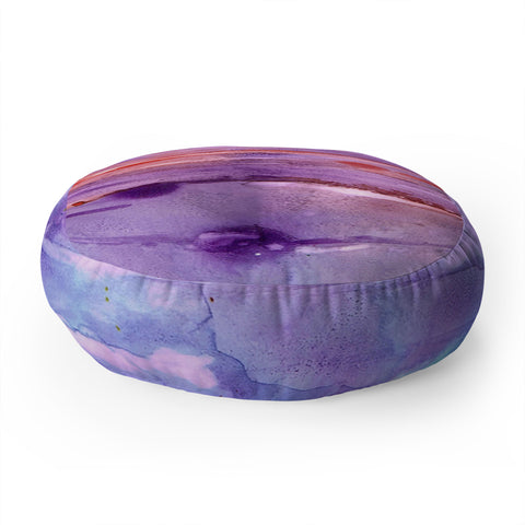 Rosie Brown Summer Sunset Floor Pillow Round