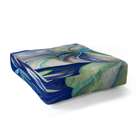 Rosie Brown Summertime Blues Floor Pillow Square