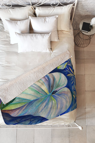 Rosie Brown Summertime Blues Fleece Throw Blanket