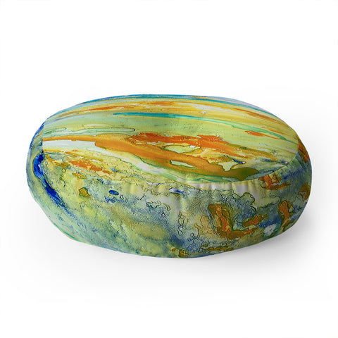 Rosie Brown Sunset Inspired Floor Pillow Round