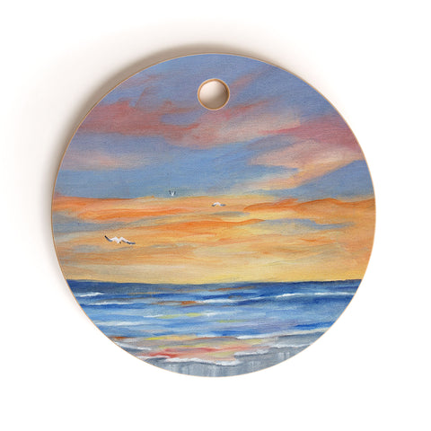 Rosie Brown Sunset Reflections Cutting Board Round