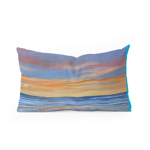 Rosie Brown Sunset Reflections Oblong Throw Pillow