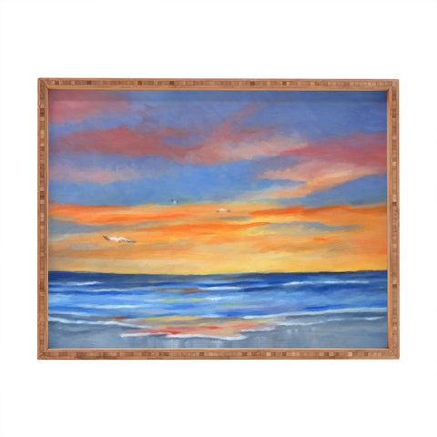 Rosie Brown Sunset Reflections Rectangular Tray