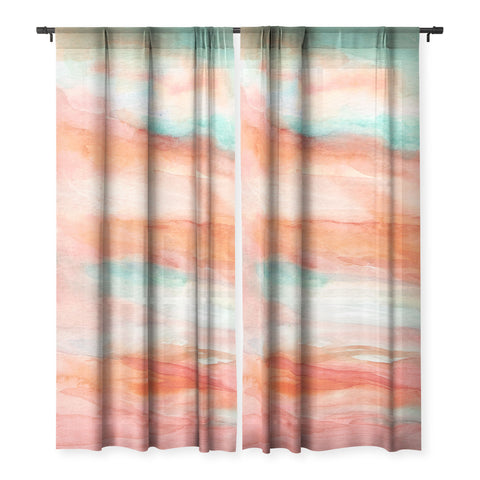 Rosie Brown Sunset Sky Sheer Non Repeat