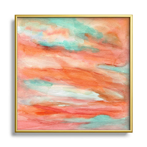 Rosie Brown Sunset Sky Metal Square Framed Art Print