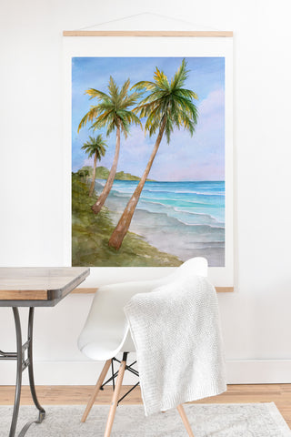 Rosie Brown Swaying Palms Art Print And Hanger