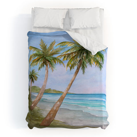Rosie Brown Swaying Palms Duvet Cover